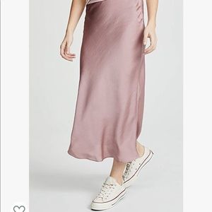 Free People Satin Slip Skirt